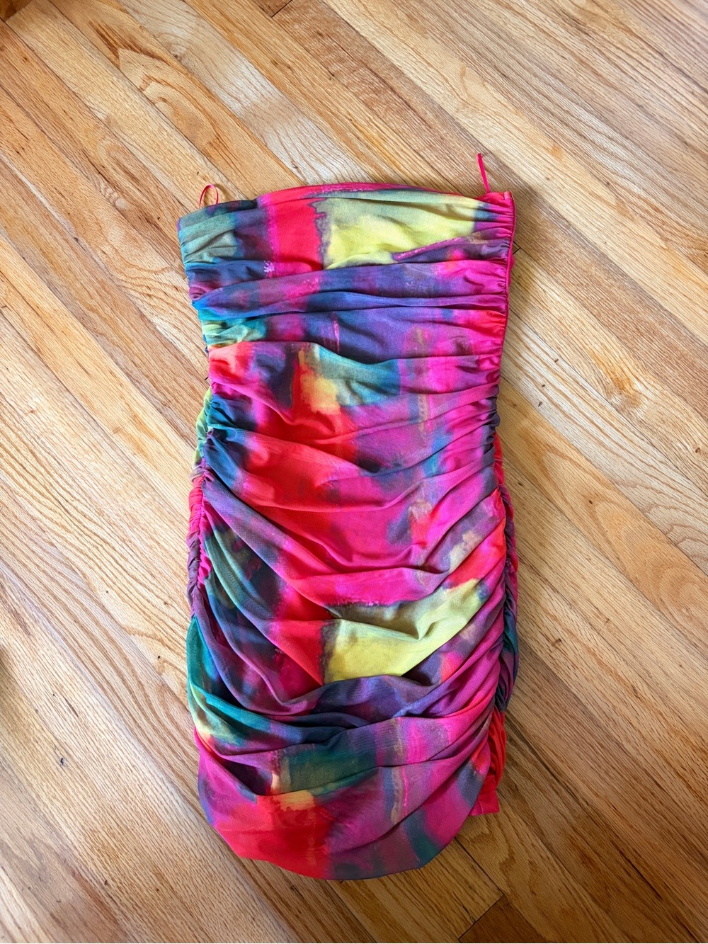 NWT Line & Dot Miley Dress Ruched Colorful Bodycon‎ Dress - Multicolor Medium